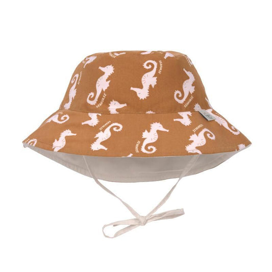 Chapeau de soleil réversible anti-UV - Hippocampe - Caramel