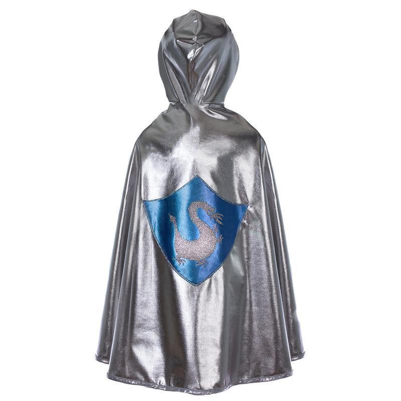 Cape chevalier dragon - multicolor & argent