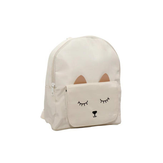 Children's backpack - Mina Cat beige - Yuko B.