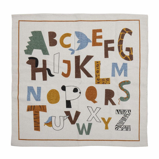 Cotton rug - Alphabet & Animaux