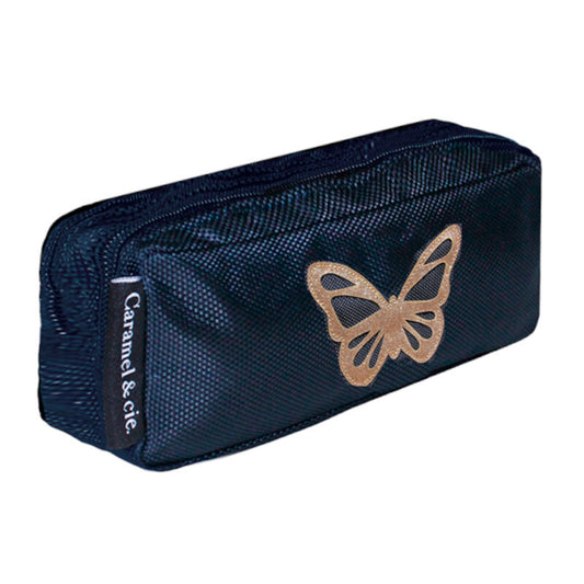 Double pencil case - Papillon marine
