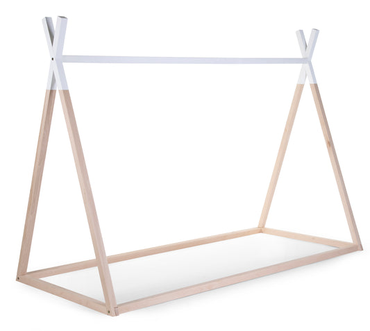 Frame Tipi Bed - Natural & White - 90 x 200 cm