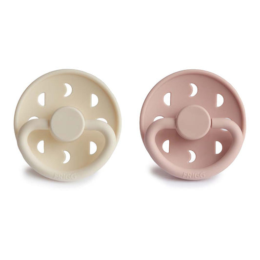 Frigg pacifier Moon - 2-Pack - Silicone - Blush & Cream