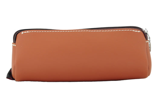 Leather pencil case - Chesnut