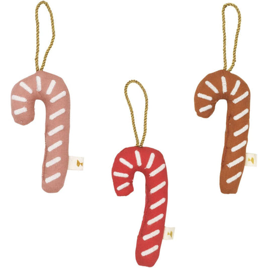 Ornaments embroidered - Candycane - mix