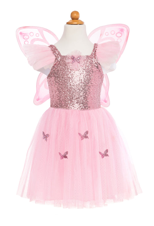Pink Butterfly Dress with Wing