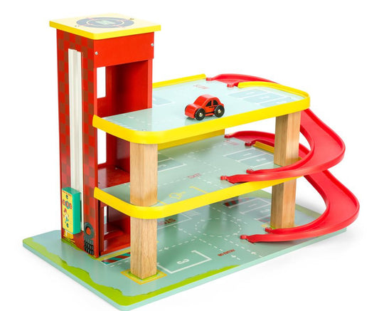 Red wooden Dino garage toy - Le Toy Van