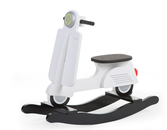 Wooden Rocking Scooter - White - Childhome