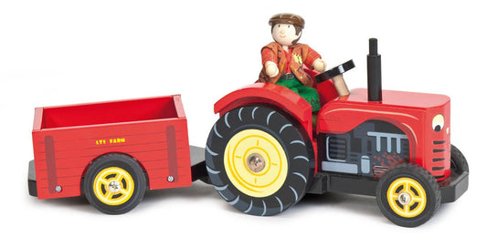 Wooden toy tractor from Bertie - Le Toy Van